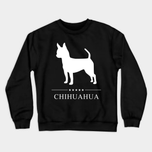 Chihuahua Dog White Silhouette Crewneck Sweatshirt